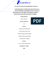 IE para Promover La Alimentación Saludable en Estudiantes 4° Grado de Secundaria de La I.E.16631 José Ignacio Guerrero Solano Dist La Balsa