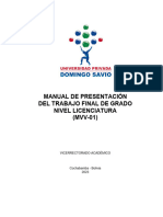 Nuevo Manual de Presentación Upds Cbba 2023 Aprobado