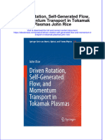 Driven Rotation Self Generated Flow and Momentum Transport in Tokamak Plasmas John Rice Full Chapter PDF