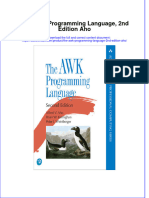 The Awk Programming Language 2Nd Edition Aho Full Chapter PDF