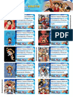 Etiquetas Escolares One Piece Editables Gratis