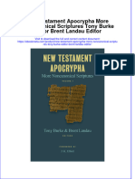 Full Download New Testament Apocrypha More Noncanonical Scriptures Tony Burke Editor Brent Landau Editor Ebook Online Full Chapter PDF