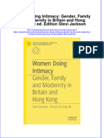 Women Doing Intimacy Gender Family and Modernity in Britain and Hong Kong 1St Ed Edition Stevi Jackson Full Chapter PDF