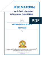 Operations Research Digital Notes