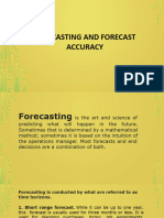 8 Forecasting and Forecast Accuracy