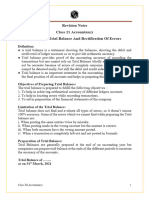 Trial Balance and Rectification of Errors Class 11 Notes CBSE Accountancy Chapter 6 PDF 1