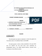 Robert Jumanne Magige Vs District Executive Director Cum Returning Officer Others (Civil Case No 23 of 2006) 2010 TZHC 425 (4 May 2010)