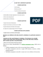 Dbms Unit Test-1 Question Bank