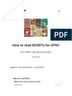 How To Read NCERTs For UPSC Preparation