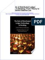 The Role of Distributed Ledger Technology in Banking From Theory To Practice Sabrina Leo Full Chapter PDF