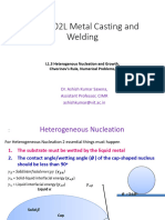 11-L1.3 Heterogenous Nucleation and Growth, Chvorinov's Rule, Numerical Problems-30-01-2024