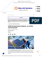 Poids Panneaux Solaires - MonKitSolaire