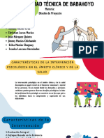 Características de La Intervención Psicológica en El Ámbito Clínico y de La Salud