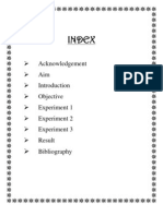 Index: Acknowledgement Aim Objective Experiment 1 Experiment 2 Experiment 3 Result Bibliography