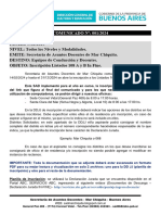 Comunicado #01 - Inscripción Listados 108 A y B in Fine