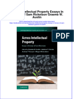 PDF Across Intellectual Property Essays in Honour of Sam Ricketson Graeme W Austin Ebook Full Chapter