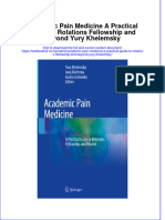 PDF Academic Pain Medicine A Practical Guide To Rotations Fellowship and Beyond Yury Khelemsky Ebook Full Chapter