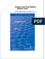 PDF Administrative Law First Edition Edition Cann Ebook Full Chapter