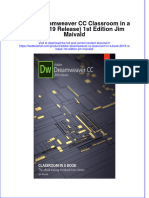 PDF Adobe Dreamweaver CC Classroom in A Book 2019 Release 1St Edition Jim Maivald Ebook Full Chapter