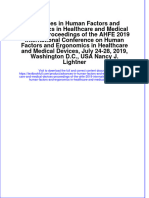 Download pdf Advances In Human Factors And Ergonomics In Healthcare And Medical Devices Proceedings Of The Ahfe 2019 International Conference On Human Factors And Ergonomics In Healthcare And Medical Devices Jul ebook full chapter 