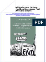 PDF American Literature and The Long Downturn Neoliberal Apocalypse First Edition Dan Sinykin Ebook Full Chapter