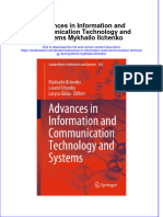 Full Chapter Advances in Information and Communication Technology and Systems Mykhailo Ilchenko PDF