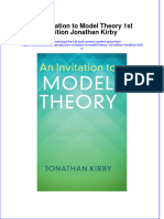 PDF An Invitation To Model Theory 1St Edition Jonathan Kirby Ebook Full Chapter