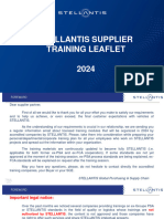 STELLANTIS Supplier Training Leaflet 2024