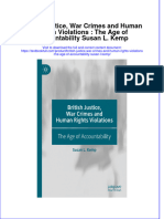 PDF British Justice War Crimes and Human Rights Violations The Age of Accountability Susan L Kemp Ebook Full Chapter