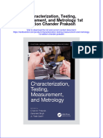 Full Chapter Characterization Testing Measurement and Metrology 1St Edition Chander Prakash PDF