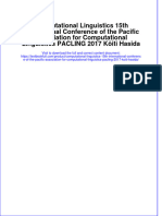 Computational Linguistics 15th International Conference of The Pacific Association For Computational Linguistics PACLING 2017 Kôiti Hasida