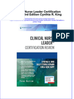 Full Chapter Clinical Nurse Leader Certification Review 3Rd Edition Cynthia R King PDF