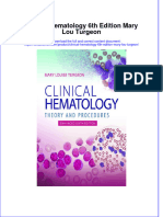 Full Chapter Clinical Hematology 6Th Edition Mary Lou Turgeon PDF