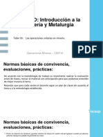 Taller 03 Las Operaciones Unitarias en Minería