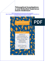 Textbook Empirical Philosophical Investigations in Education and Embodied Experience Joacim Andersson Ebook All Chapter PDF