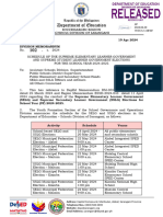 DM 102 2024 Schedule of The Supreme Elementary Learner Government and Supreme Student Learner Government Elections For School Year 2024 2025