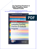 PDF Evaluating Teaching Practices in Graduate Programs Jesus Gabalan Coello Ebook Full Chapter