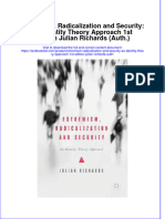 Textbook Extremism Radicalization and Security An Identity Theory Approach 1St Edition Julian Richards Auth Ebook All Chapter PDF