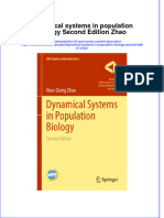 PDF Dynamical Systems in Population Biology Second Edition Zhao Ebook Full Chapter