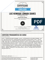 Certifica Do Aula de Luta Roman A