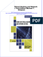 PDF Hands On Ethical Hacking and Network Defense Third Edition Michael T Simpson Ebook Full Chapter