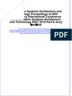 Download pdf Information Systems Architecture And Technology Proceedings Of 40Th Anniversary International Conference On Information Systems Architecture And Technology Isat 2019 Part Ii Jerzy Swiatek ebook full chapter 