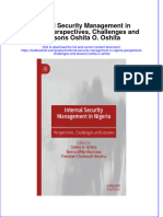 PDF Internal Security Management in Nigeria Perspectives Challenges and Lessons Oshita O Oshita Ebook Full Chapter