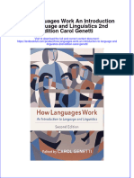 Full Chapter How Languages Work An Introduction To Language and Linguistics 2Nd Edition Carol Genetti PDF