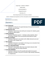 Ecomomics Sample Paper Solution