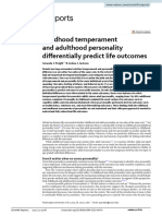 Childhood Temperament and Adulthood Personality Differentially Predict Life Outcomes