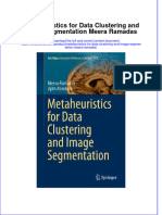 Textbook Metaheuristics For Data Clustering and Image Segmentation Meera Ramadas Ebook All Chapter PDF