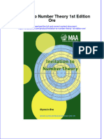 PDF Invitation To Number Theory 1St Edition Ore Ebook Full Chapter