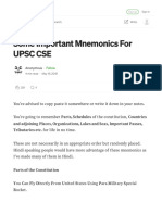 Some Important Mnemonics For UPSC CSE - by Anonymous - Medium