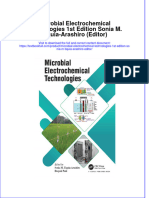 PDF Microbial Electrochemical Technologies 1St Edition Sonia M Tiquia Arashiro Editor Ebook Full Chapter